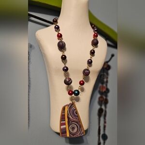 Polymer & Pearls Necklace